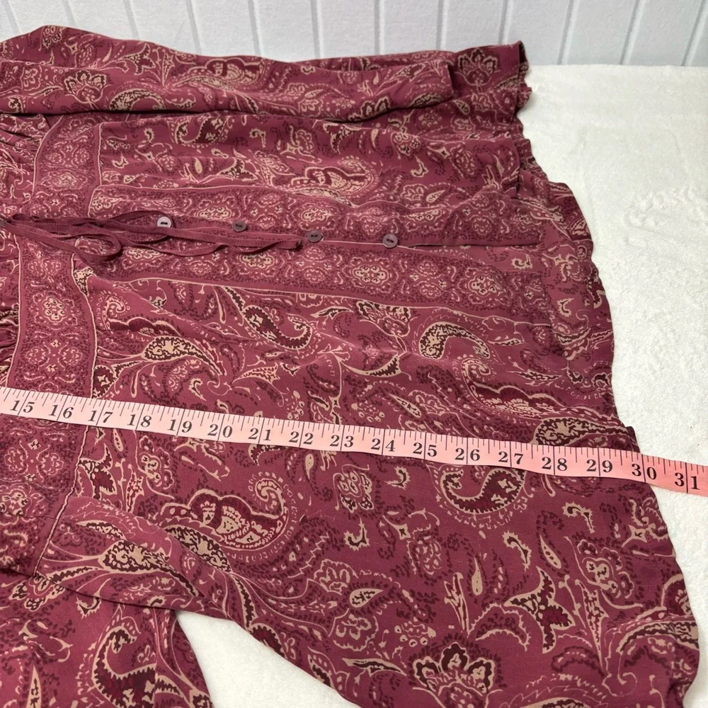 Venezia Long Sleeve Relaxed Tunic Blouse 100%‎ silk  size 18/20